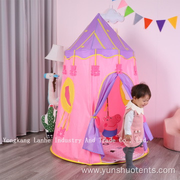 Portable folding kid play tent cubby house castle